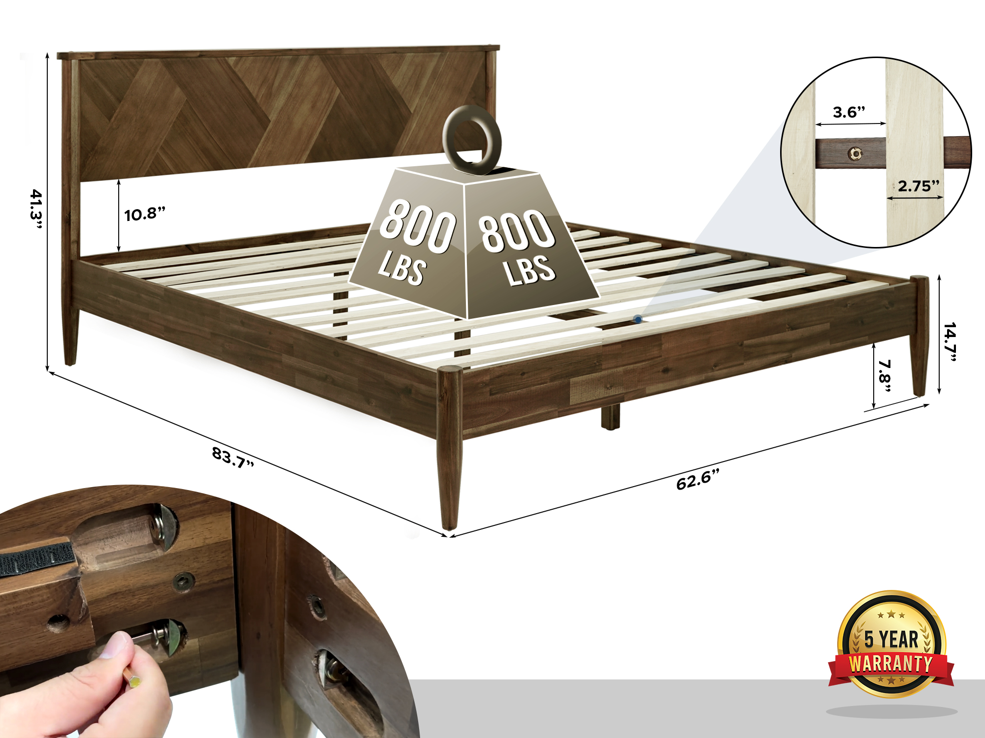 Panthera_Walnut_Queen_DIMENSION